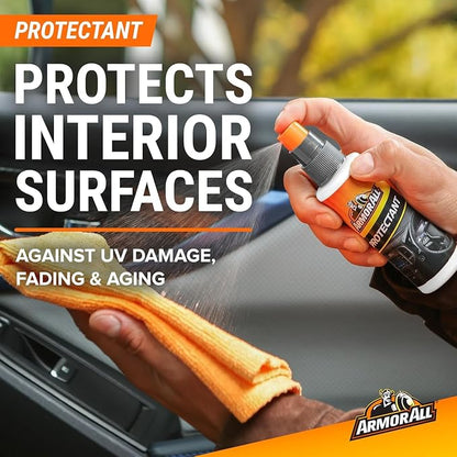 Car Wash and Interior Cleaner Kit by Armor All, Includes Towel, Tire Foam, Glass Spray, Protectant Spray Cleaning