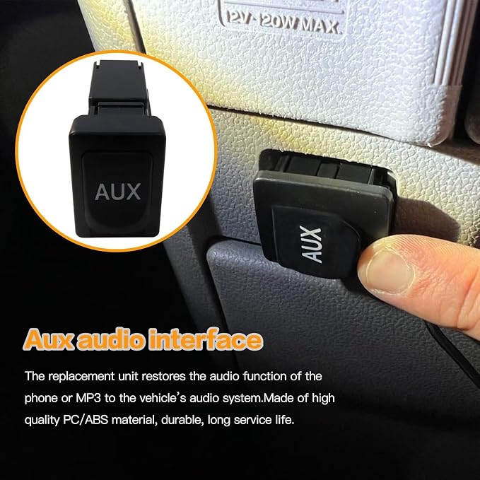 8619002010 Aux Port Auxiliary Input Jack Stereo Adapter Assembly for 2009-10 Rav4 (US Built Models)