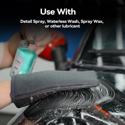 Premium Clay Mitt for Car Detailing – Advanced Grade Clay Bar Glove Removes Overspray, Water Spots, Iron & Rail Dust | Fast, Reusable, Scratch-Free