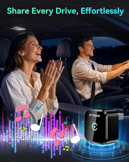 Wireless CarPlay Adapter 2025 Version, 2-in-1 Stable 5.8GHz Connection, Plug & Play via USB/USB-C, Auto Connect (Style 2)