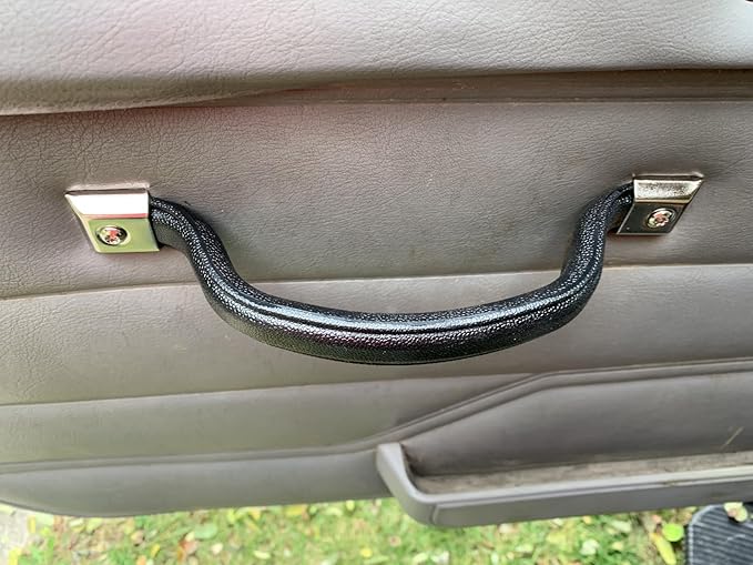 55009801K Front Interior Door Handle Pull Strap Kit | Compatible with Jeep Wrangler YJ 1987-1995 Black Left Driver and Right Passenger Side Pack of 2