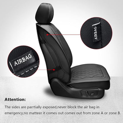 MIROZO Truck Seat Covers Full Set for Ram, Waterproof Ram 1500 Seat Cover Leather Seat Cover Compatible with 2009-2026 Ram 1500/2500/3500 Crew Quad Cab Pickup with Split Curved Bench 40/60,Black