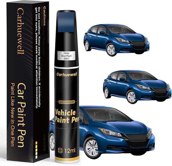 Deep Blue Pearl(RAY) Touch Up Paint Compatible with Nissan, Exact Match Car Paint Pen Automotive Scratch Repair Remover Kit Quick & Easy Solution for Vehile Chips and Nicks