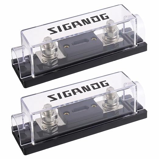 500 Amp ANL Fuse Holder 0/2/4 Gauge Fuse Block with 500A ANL Fuses for Car Audio Truck DIY (2 Pack)