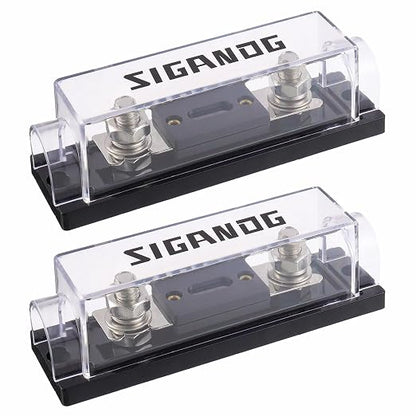 500 Amp ANL Fuse Holder 0/2/4 Gauge Fuse Block with 500A ANL Fuses for Car Audio Truck DIY (2 Pack)