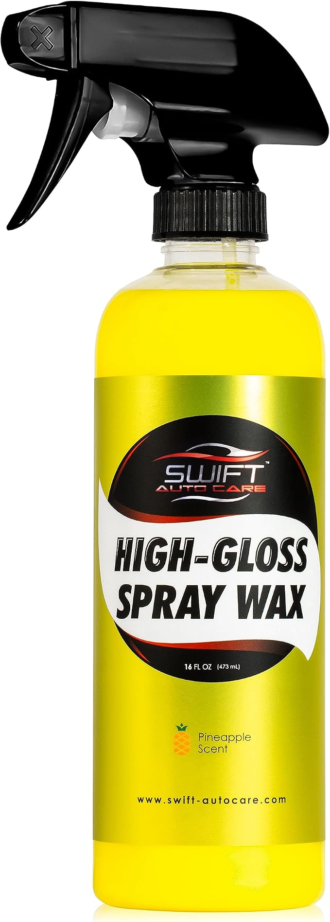 Swift High-Gloss Spray Wax (16 Oz) – Carnauba Liquid Wax Polish for Car Detailing | Easy to Use, Hides Micro Scratches & Safe on All Surfaces | Polish & Protect All Vehicle Types After Car Wash!