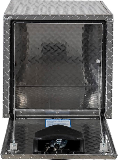 Buyers Products 1705101 Diamond Tread Aluminum Underbody Truck Tool Box, 18 x 18 x 18, Made in USA, .100 in. Thick, Corrosion Resistant, Locking Compression Latch, Secure Storage for Work Trucks