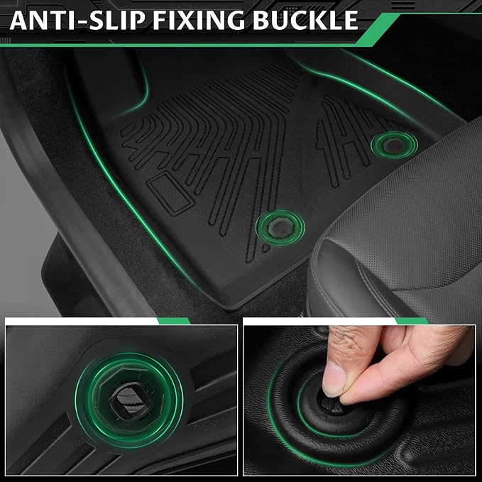 Floor Mats for Toyota Prius 2004-2009, Custom Fit TPE All Weather Protection Floor Liners, Non-Slip Waterproof Cargo Mat, Car Accessories for 2nd Gen Prius