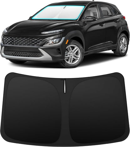 INSAUTO Custom Fit Windshield Sun Shade Accessories for Hyundai Kona 2018-2023, Foldable Front Window Sunshade, UV & Heat Reflector, Keeps Interior Cool, Includes Storage Bag