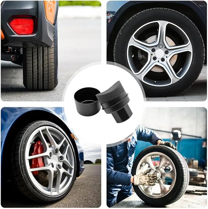 dPois Premium Tire Dressing Applicator for a Showroom Shine Foam Sponge with Lid Absorbs Product for Long-Lasting Black A One Size