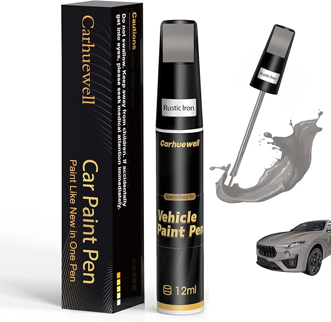 Gray Touch Up Paint for Cars, Auto Car Paint Touch Up Paint Pen for Deep Scratches, Car Scratch Repair Pen, Quick and Easy Solution to Repair Minor Automotive Scratches (Rustic Iron)
