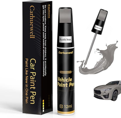 Gray Touch Up Paint for Cars, Auto Car Paint Touch Up Paint Pen for Deep Scratches, Car Scratch Repair Pen, Quick and Easy Solution to Repair Minor Automotive Scratches (Rustic Iron)