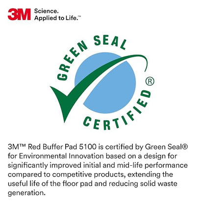 3M Red Buffer Pad 5100, 21 in