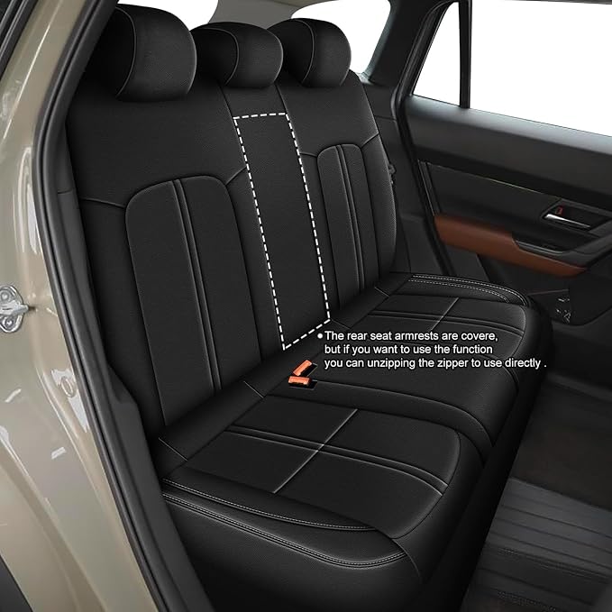 TTX LIGHTING Custom Fit Seat Covers for Mazda CX50 2023 2024 2025 2026, Full Set Faux Leather Black(CX-50 Seat Cover 2023-2026, Black)
