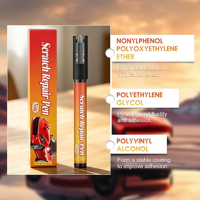 3Pack Weatherproof Magic Car Scratch Removal Pen,Auto Paint Repair Brush Kit,Car Paint Scratch Remover Pen,Easy to Use for All Car Colors & Surfaces