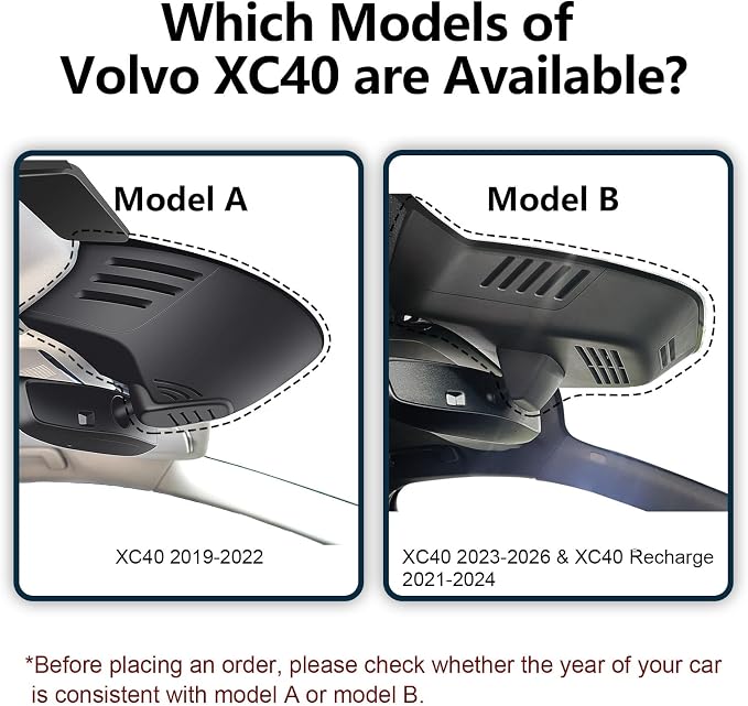 Mangoal 4K Dash Cam Custom for Volvo XC40 2019-2022 (Model A),T4 T5 Accessories, Integrated OEM Look, UHD 2160P Video, WiFi & App, Loop Recording, Easy to Install, 64GB Card
