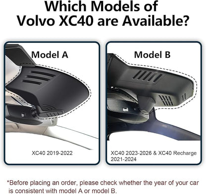 Mangoal 4K Dash Cam Custom for Volvo XC40 2019-2022 (Model A),T4 T5 Accessories, Integrated OEM Look, UHD 2160P Video, WiFi & App, Loop Recording, Easy to Install, 64GB Card
