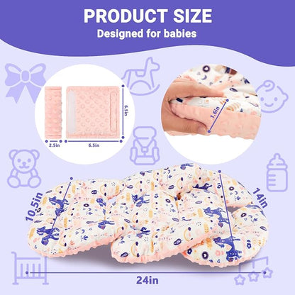 Infant Car Seat Insert Girls Boys, Soft Car Seat Head Support Baby & 2 Strap Pads, Preemie Newborn Carseat Insert Reversible Fits For Stroller, Baby Swing, Rocker, Bassinets, Bouncer, Unicorn