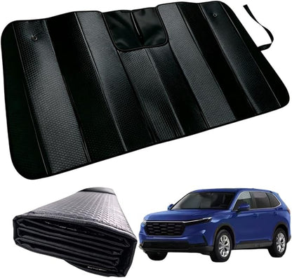 GWUSKDT Car Windshield Sunshade for CRV 2023-2026, Thicken 5-Layer Bubble Aluminum Foil UV Heat Reflector Foldable Sun Visor,Front Windshield Sun Shade- Keeps Your Vehicle Cool
