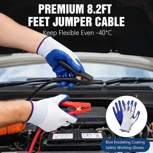 XOOL Car Roadside Emergency Kit, Car Emergency Kit with Jumper Cables, First Aid Kit, Tow Strap & Tool Set – Roadside Safety Kit for Cars, Trucks & SUVs
