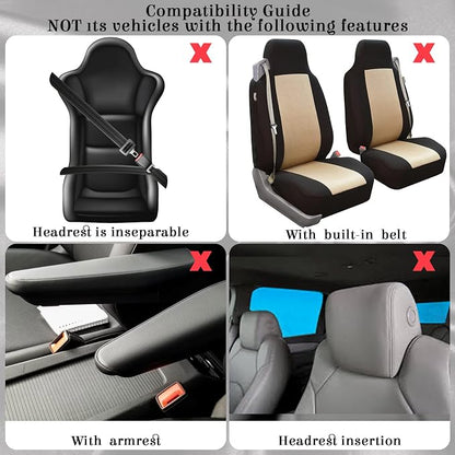 BBTO 43 Pcs Butterfly Car Seat Full Set Butterfly Car Accessories for Women 5 Front Rear Seat Covers Wrist Strap 2 Pcs Cup Mat Armrest Pad 2 Belt Xmas Cover Accessories for SUV(Purple, Black)