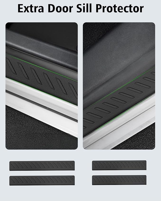 Floor Mats & Cargo Mat with Backrest Mat Custom for Mazda CX-5 2026 (Only Gas), Door Sill Guards, All Weather TPE Full Set Floor Liners Trunk Mat for CX-5 2026 Accessories
