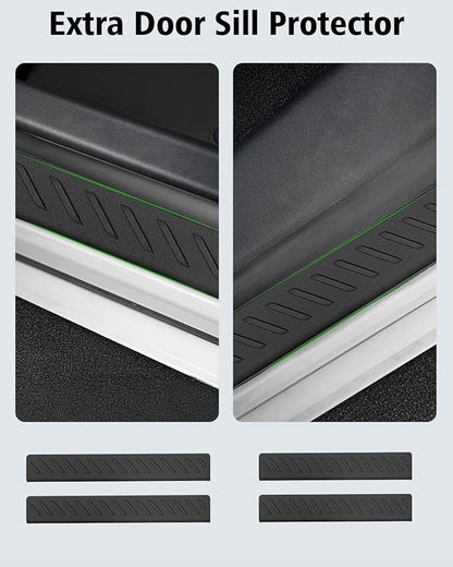 Floor Mats & Cargo Mat with Backrest Mat Custom for Mazda CX-5 2026 (Only Gas), Door Sill Guards, All Weather TPE Full Set Floor Liners Trunk Mat for CX-5 2026 Accessories