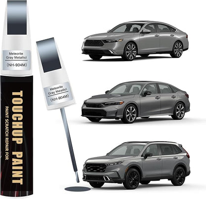 Meteorite Grey Metallic(NH-904M) Car Paint Touch Up Pen for Honda, 2-In-1 Color Accurate Touch Up Car Scratch Repair Paint Exact Match Honda Series Automotive Scratch Remover for Nicks & Chips Repair
