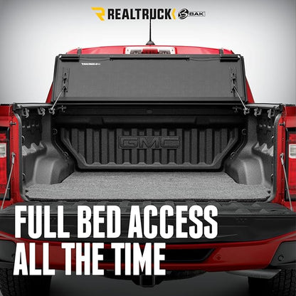 RealTruck BAK BAKFlip G2 Hard Folding Truck Bed Tonneau Cover | 226121 | Fits 2014-2018, 19 Ltd/Legacy Chevy/GMC Silverado/Sierra Limited/Legacy, 2014 1500, 2015-19 All 6' 7" Bed (78.9")