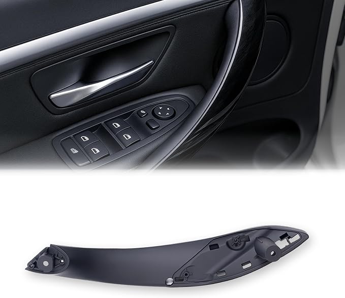 1PCS Door Handles Replacement for BMW 3 Series F30 4 Series F32 F80 F82 Inner Door Pull Strap Armrest Bracket Handle Kit Interior Trim, 2013-2018 320 328 330 335 2014-2019 428 435 (Front Left, Black)