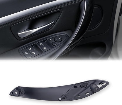 1PCS Door Handles Replacement for BMW 3 Series F30 4 Series F32 F80 F82 Inner Door Pull Strap Armrest Bracket Handle Kit Interior Trim, 2013-2018 320 328 330 335 2014-2019 428 435 (Front Left, Black)