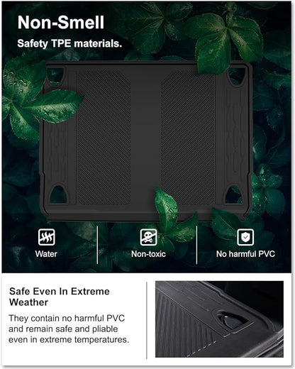 KIWI MASTER Cargo Mat for 2021-2026 Ford Bronco 4-Door, OEM Replacement M2DZ-58047A74-BA, Custom Fit All Weather Rear Cargo Liner, Heavy Duty TPE Tray Trunk Mat, Black