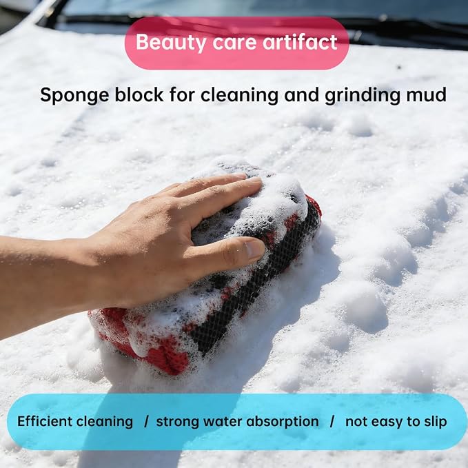 Ultra Clay Scrubber for Auto Car Detailing Easily Cleans Painted Surfaces | (Double-sided use) Debris, and Grime,Improve The Adhesion Between Aax and Sealant;Enhance Gloss and Color Depth