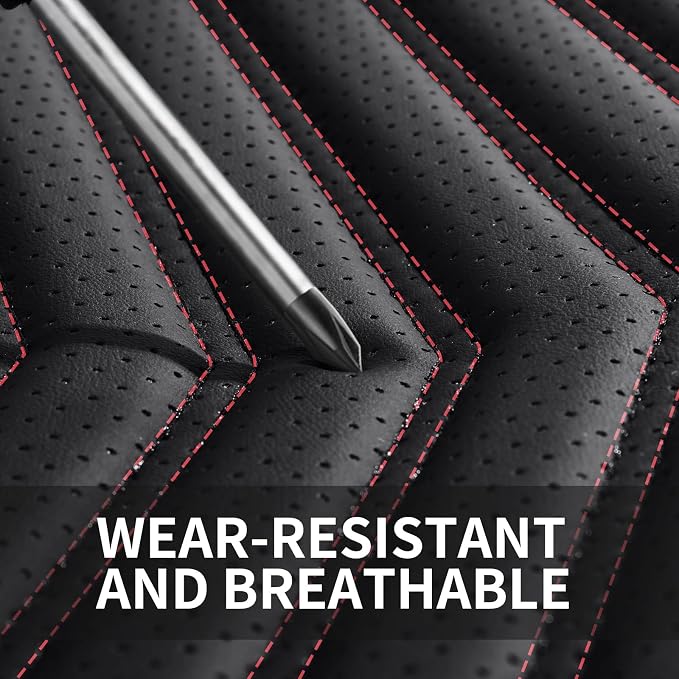 HChengkikz Nappa Leather Car Seat Covers Front Seats, Car seat Protector, Waterproof Car Seat Cushion, Universal Automotive Seat Covers Fit for SUV Truck Pick-up Sedan and Most Cars