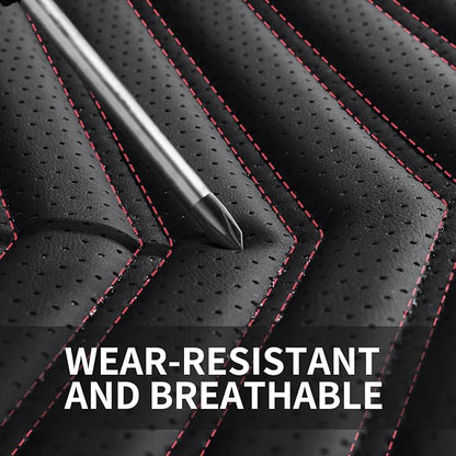 HChengkikz Nappa Leather Car Seat Covers Front Seats, Car seat Protector, Waterproof Car Seat Cushion, Universal Automotive Seat Covers Fit for SUV Truck Pick-up Sedan and Most Cars