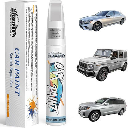 775/9775 Iridium Silver Metallic Car Touch Up Paint for Mercedes-Benz, Color Match Auto Paint Repair Pen,Professional Car Scratch Repair Remover Pen Quick & Easy to Use