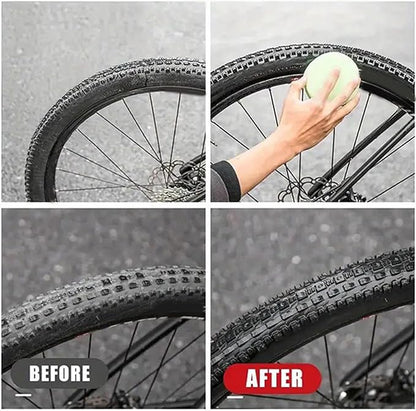 Tire Wax - Wheel Shine Paste, Rim Polishing Cream | Car Detailing Dressing Solution Bike Rubber Restoration Cleaner surfece treatmant Outdoor Gloss Finisher Auto Maintenance Product Use