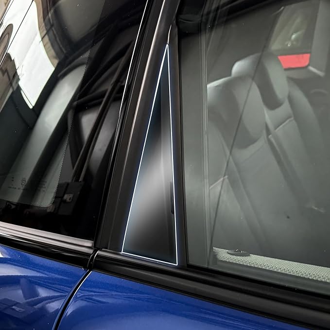 KUNGKIC for 2024 2025 Mini Cooper S F65 5-Door A B C Window Pillar Scratch Prevention TPU Film Exterior Accessories Transparent