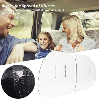 Car Taxi Partition Sneeze Guard, Transparent Plexiglass Barrier with Hook and Loop Strap Acrylic Partition Isolation Protective Shield
