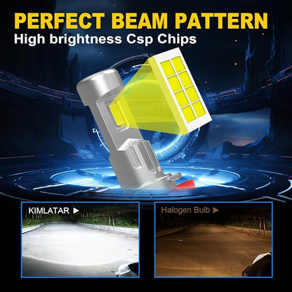 Latest H11 Light Bulbs,Upgraded 900% Super Bright with Fan Cooling,60000LM Brightness, Real 1:1 Halogen Size,Plug and Play 10-Year Lifespan, H8/H9/H16/ Fog Light Bulbs, Pack of 2