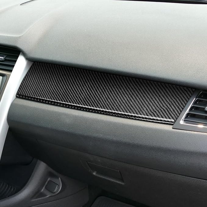 Premium Carbon Fiber Compatible with Ford Edge 2011-2014 2012 2013 SEL/Limited/SE/Sport Accessories Car Co-Pilot Storage Box Upper Trim Panel Cover Interior Trim Sticker Decal Black 2PCS