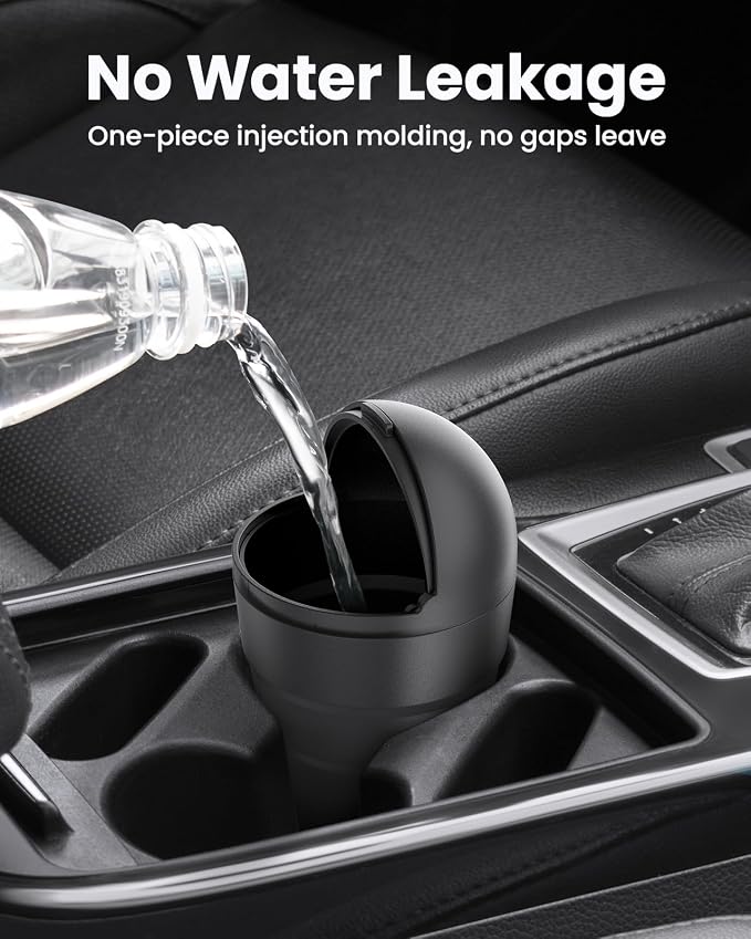 Mini Car Trash Can Cupholder with Lid for Women Cute Looking, 520ML Small Car Garbage Can for Cup Holder Side Door Storage Solid Liquid Waste Without Leakage