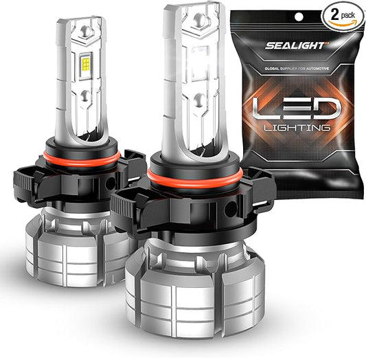 SEALIGHT 5202 LED Fog Light Bulbs, 12000LM 24W Strong Penetration 5202 5201 PS19W PS24W Fog Lights LED Bulb, 6500k Cool White 5530 CSP Chips, IP68 Waterproof Plug and Play, Pack of 2