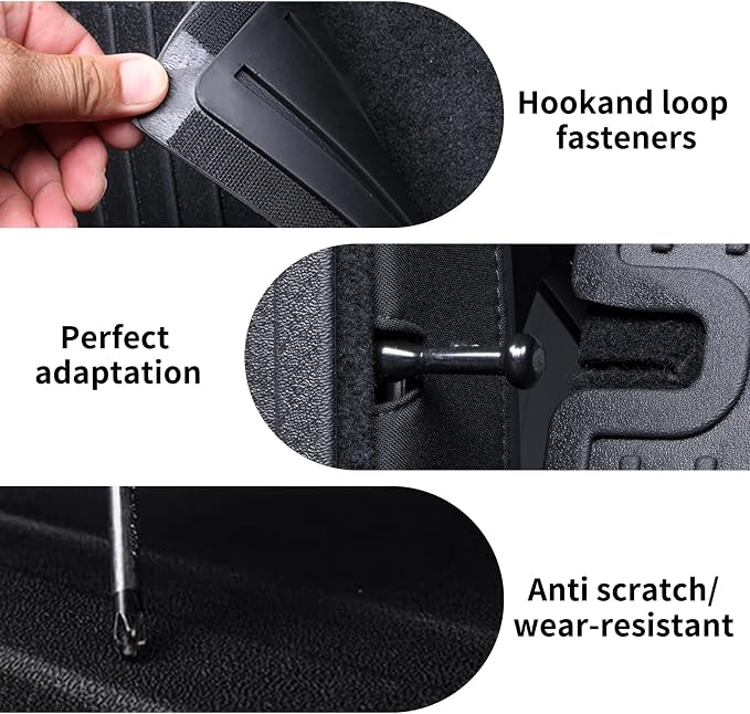 Cargo Mat with Backrest Protection for 2026 Honda Passport,TPE All Weather Protection Cargo Liner with Velcro Rear Seats Backrest car Accessories-Black