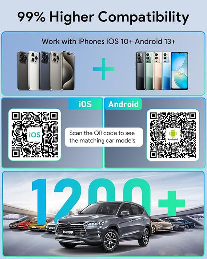Vehicle Multimedia Magic AI Box Wireless CarPlay Adapter, Converts Wired to Wireless, 5.8GHz Zero Delay WiFi, Plug & Play 3s Auto Connect, Works with iOS 10+ & Android 11+ Devices