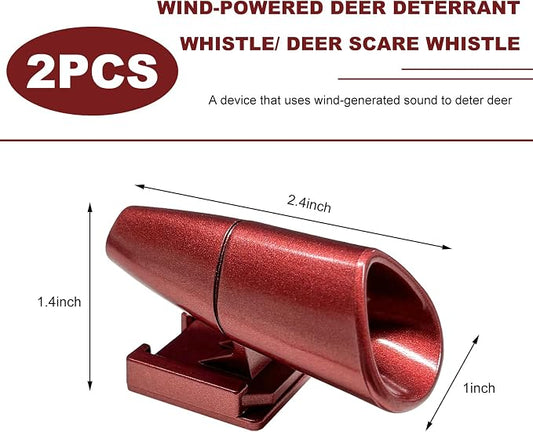 2PCS Car Deer Whistles, Waterproof Auto Animal Warning Horns with Self-Adhesive, Wind Activated Deer Alert Devices Animals Collision Prevention for Cars Trucks SUVs (Pink)