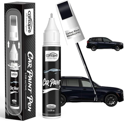 Carbon Black Metallic(416) for BMW Touch Up Paint Pen, 2 in 1 Car Scratch Remover with Pen Tip and Brush, Precise Color Match for Car Paint Scratch Repair, Quickly and Easily Fix Chips and Nicks