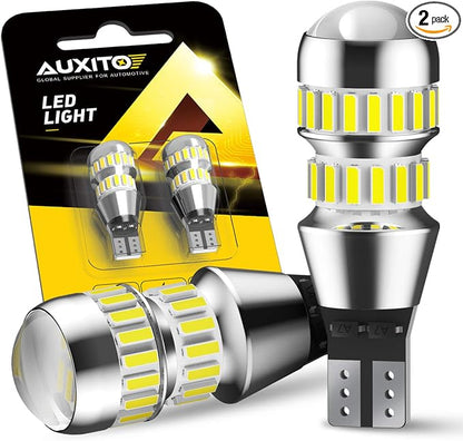 AUXITO 912 921 LED Bulbs for Backup Reverse Light Bulbs, 42-SMD 6000K Ultra Bright White, Non-polarity 906 W16W T15 921 LED Bulb Direct Back Up Light Replacement Lamp, Pack of 2