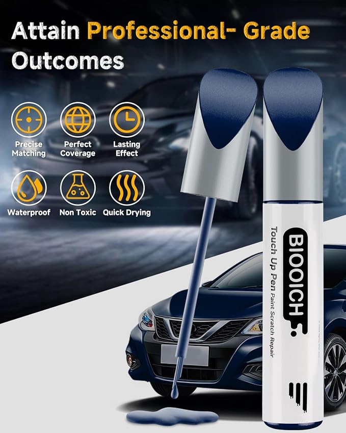 Touch Up Paint Pen Exact Color Match Car Chip and Scratch Repair (for Nissan, Deep Blue Pearl(RAY))