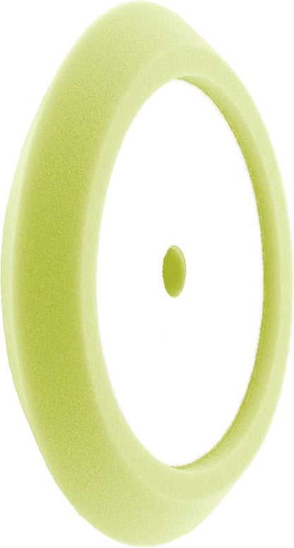 HI-Buff 8" Foam Buffing Pads, Fits 7" Backer, Polishing Pad, Slant Design, Hook & Loop Backing (Yellow Medium Cut)
